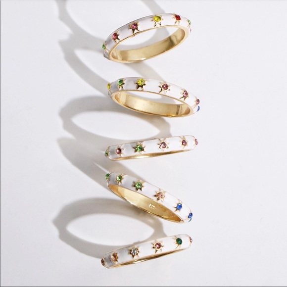 🆕 Twilight 925 Gold Plated Stacking Ring - Picture 5 of 6